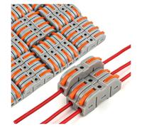 Lever Wiring Connector Fast Compact Splicing Electrical Connector Butt Terminal 1 to 1 Inline Wire Connector 28-12 IDGTTLDF(T 100PCS Bag)