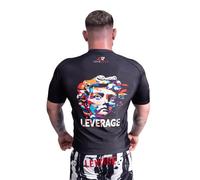 Leverage Clothing - Mens Jiu-Jitsu No-Gi BJJ Grappling MMA Water Surfing Summer Beach - Rash Vest Rash Guard (UK, Numeric, 44, 46, Regular, Regular, David)