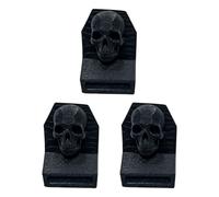 Leverage Jar Opener Collection | Gothic Skull Profile, Dark Polymer Lid Helper for Household Containers, Cans, Cabinet Drawers, Three Count