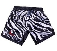Leverage Kids Jiu-Jitsu BJJ MMA Shorts - Nogi Grappling Kickboxing Muaythai Surfing Summer Holiday Shorts (UK, Age, 9 Years, 12 Years, Regular, Zebra)