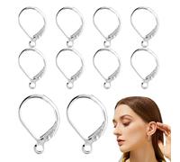 Leverback Earring Hooks - 925 Sterling Silver Earwires, Secure Closure for DIY Earrings | French Hook Jewelry Making Supplies for Women, Handmade Craft Accessories