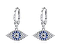 Leverback Earrings Silver Dream Catcher/Larimar/Opal/Lapis/Turquoise Drop Earrings Jewellery Gift for Women