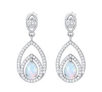 Leverback Earrings Silver Dream Catcher/Larimar/Opal/Lapis/Turquoise Drop Earrings Jewellery Gift for Women