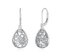 Leverback Earrings Silver Dream Catcher/Larimar/Opal/Lapis/Turquoise Drop Earrings Jewellery Gift for Women