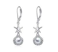 Leverback Earrings Silver Dream Catcher/Larimar/Opal/Lapis/Turquoise Drop Earrings Jewellery Gift for Women