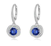 Leverback Earrings Silver Dream Catcher/Larimar/Opal/Lapis/Turquoise Drop Earrings Jewellery Gift for Women