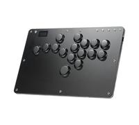 Leverless Controller Arcade Stick Haute42-Cosmox R16: Leverless Controller with Rims,Premium Black Leverless Controller with Crystal Low-Profile Switch for PC/PS4/Switch Game,Support Hot Swap & SOCD