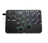 Leverless Controller Fight Sticks 12Keys All-Button Arcade Fightstick Supports Turbo & Hot Swap RGB for PC/PS4/PS3/Switch