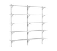 Levi 180 Shelf Large Aluminum/ White Ash