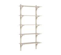 Swedese Levi 90 Shelf Large Aluminum/ White Pigmented Ash
