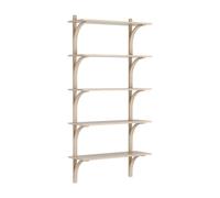 Swedese Levi 90 Shelf Large Aluminum/ White Pigmented Oak