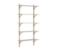 Swedese Levi 90 Shelf Large Brass/ White Pigmented Oak