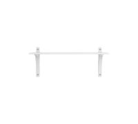 Swedese - Levi Wall Shelf 90 cm Small, Brass / White Stained Ash - White Stained