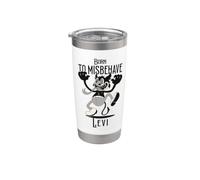 LEVI - Cool Boy Name with Cute Devil - Born to Misbehave Stainless Steel Insulated Tumbler