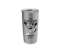 LEVI - Cool Boy Name with Cute Devil - Born to Misbehave Stainless Steel Insulated Tumbler