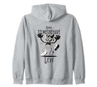 LEVI - Cool Boy Name with cute Devil - Born to Misbehave Zip Hoodie