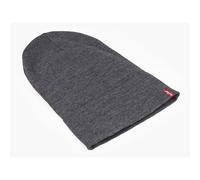 Levi Knitted EU11 Slouchy Beanie ~ Red Tab grey