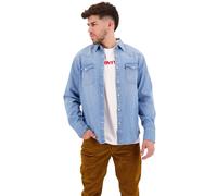 Levi's Mens Levis Barstow Standard Fit Western Shirt in Denim - Blue Cotton - Size Medium