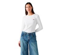 Levi's Women's Essential Hm LS Tee T-Shirt, White +, Large