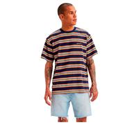 Striped Cotton T-Shirt with Crew Neck blue striped