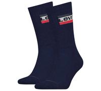 Levi's Crew Socks, Blue (Dress Blues 198), 43/46 (pack of 2)