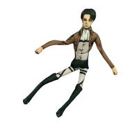 Levi Soft Figure Eren Jaeger Pillows Cushion Hange Zoe Twistable Figure Poseable With Iron Wire Frame, 28CM Anime Abstract Funny Stuffed Throw Figures Sofa Bed Decoration Collectible Gift
