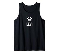 Levi the King / Crown & Name Design for Men Called Levi Tank Top