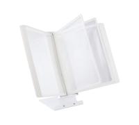 LEVIATAN A4 Desk Display Panel System - 10 Presentation Panels with Heavy Metal Base - Rotating Document Display for Office, Workshop & Reception - White