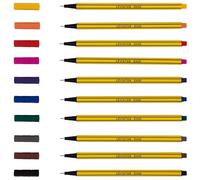 LEVIATAN D400 Fineliner Set 10 Colors - Fine Line Pen Colorful Suitable For Everyday Use - Line Width Approx. 0.4 mm