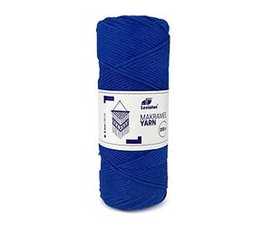 Leviatan Natural Thread | 200m Super Soft Single Twisted Cord | 100% Cotton Thread | Macramé Rope for Handicrafts | Wedding and Christmas Decorations | 3mm x 200m | Blue