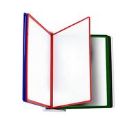 LEVIATAN Wall Display Panel System A4 - 10 Durable Presentation Panels with Metal Wall Mount - Space-Saving Document Display for Office, Warehouse & Production - Multicolor