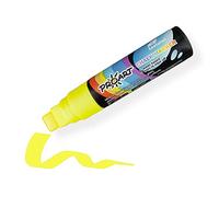 LEVIATAN Washable Blackboard Marker | Dry and Wet Wipe Chalk Pen | 15 mm Wipeable Marking Pen | for Restaurants, Pubs, Offices | 28 g - Yellow