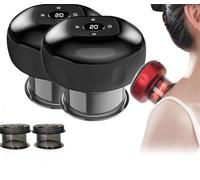 Levide Cupping,Smart Cupping Therapy Massager,5-in-1 Adjustable 12 Levels Levide Smart Cupping Massager,Relieves Neck Shoulder Back Aches,Enhance Blood Circulation (2 pcs-Black)