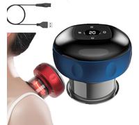 Levide Smart Cupping Massager, 5-in-1 Adjustable12 Levels Electric Cupping Device with Red Light, Smart Dynamic Cupping for Reduce Fatigue & Pain, Improves Blood Circulation (Blue)
