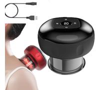 Levide Smart Cupping Massager, 5-in-1 Adjustable12 Levels Electric Cupping Device with Red Light, Smart Dynamic Cupping for Reduce Fatigue & Pain, Improves Blood Circulation (Black)