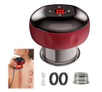 Levide Smart Electric Cupping Set Cupping Massager, 12 Levels Machine with Heated for Back Neck Shoulders Legs(Red)