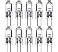 G4 Halogen Light Bulbs 20W 12V Clear Capsule 2 Pin Lamp Bulb Halogen Pin Base Warm White Dimmable 10 Pack