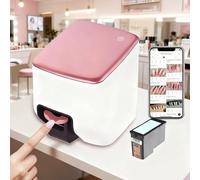 levigationlu 3D Nail Art Printer Machine, Portable 2400dpi Digital Printer & DIY Nail Printer, Support Wifi/App/DIY Nail Painting Machine, 10s Fast Printing, For Beauty & Personal Care