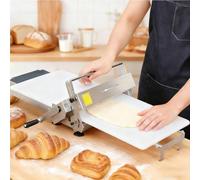 levigationlu Folding Manual Dough Sheeter, Commercial & Countertop Pastry Sheeter with Adjustable Thickness 0-25mm, Stainless Steel Rolling Machine for Bakery, Croissant, Pizza & Fondant 400