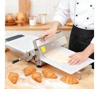 levigationlu Folding Manual Dough Sheeter - Stainless Steel Commercial Dough Roller Machine with 0-25mm Adjustable Thickness 0-25mm, Dough Machine for Pizza, Croissants, Puff Pastry, Easy Clean 400