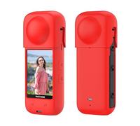 Levigo Sports Camera Silicone Protective Case for Ista360 X4, Drop-Proof Dust-Proof, Full Lens and Body Protection, Anti-Scratch Sports Camera Silicone Sleeve Case, Red