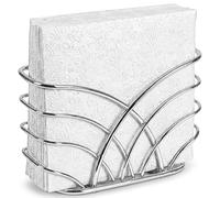 LEVIMETREE Napkin Holder for Table - Silver Iron Upright Napkin Dispenser for Paper Napkins, Napkin Dispenser for Kitchen Dining, Cocktail Picnic Bar Modern Kitchen and Dining Decor, Servilletero