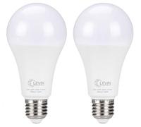 Levin Germany 20W LED Bulb E27 Pack of 2 | 6500K Cool White | 2000 Lumens Bright Light Bulbs | Energy Saving | 220° Wide Beam | Flicker-Free | 20,000 Hours | 2 Year Warranty