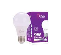Levin Germany LED Bulb E27 A60, 9W (60W Equivalent), 4000K Neutral White, 850 Lumens, Dimmable, CRI >80, Energy Efficient | Pack of 5 | 2-Year Warranty