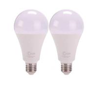 Levin Germany LED E27 Bulb 20W Cool White 6500K, Energy Saving Screw in Light Bulb A21 Shape with High Lumen Brightness, Flicker-Free Long Lasting LED Bulb Replacement, Pack of 2, Class A
