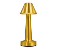 Levin Germany Portable LED Table Lamp with Touch Sensor, Stepless Dimming, 3 Color Modes, USB Rechargeable, 1-Year Warranty (Gold Model 3)