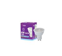 Levin LED 6W GU10 LED Bulbs Cool White 6500K | Energy Class A Spotlight Bulbs Replace 50W Halogen | Non-Dimmable Flicker-Free GU10 Bulb with 60° Beam Angle | Long Lifespan & Eye-Safe Lighting