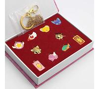 LevinArt Card Captor Sakura Magic Wand Clow Card Pendant Necklace Keyholder Set