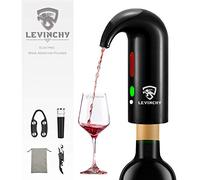 LEVINCHY Electric Wine Aerator Pourer, Automatic Wine Decanter,One-Touch Wine Oxidizer, Multi-Smart Automatic Filter Wine Dispenser, Black