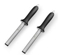 LEVINCHY Sharpener Set Dual Grit Diamond Sharpening Tool, Coarse Griding 400 Grip and Fine Griding Use 1000 Grip, Premium Knife Sharpener Rod for All Knives, Lightweight & Durable